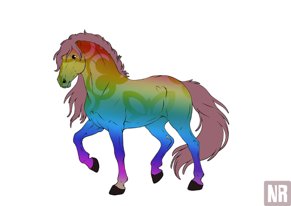 Valiant Horse Rainbow Rising
